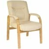 Knightsbridge Cream Leather Faced Visitor Chair -EQUIP4WORK Sales 001129