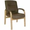 Richmond Brown Leather Faced Visitor Chair -EQUIP4WORK Sales 001169