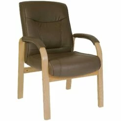 Richmond Brown Leather Faced Visitor Chair