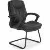 Texas Leather Faced Visitor Chair -EQUIP4WORK Sales 001415