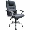 Melbourne Leather Faced Manager Chair Black -EQUIP4WORK Sales 004918