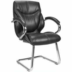 Geneva Leather Faced Visitor Chair