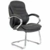 Prague Leather Faced Visitor Chair -EQUIP4WORK Sales 006372