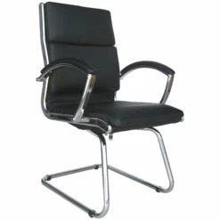 Formosa Enviro Leather Cantilever Chair Black
