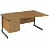 NEXT DAY Solar Wave Cantilever Desks With Single Fixed Pedestal -EQUIP4WORK Sales 018189