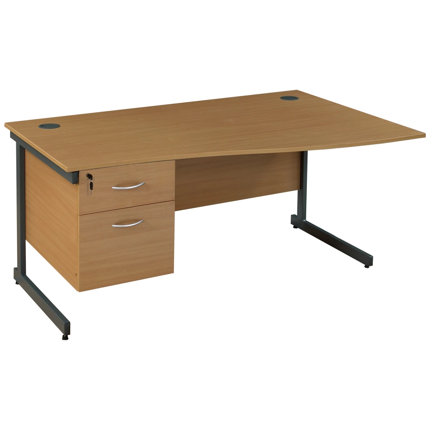 NEXT DAY Solar Wave Cantilever Desks With Single Fixed Pedestal 2 NEXT DAY Solar Wave Cantilever Desks With Single Fixed Pedestal