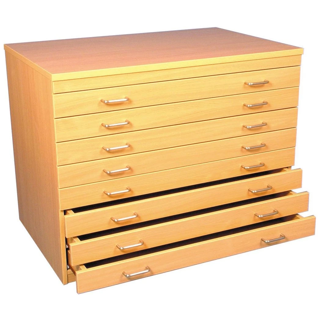 8 Drawer Beech A1 Plan Chest 3 8 Drawer Beech A1 Plan Chest