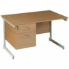 Solar Cantilever Rectangular Desks With Single Fixed Pedestal 2 Solar Cantilever Rectangular Desks With Single Fixed Pedestal -EQUIP4WORK Sales 032261