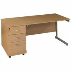 Solar Cantilever Rectangular Desks With Desk High Pedestal