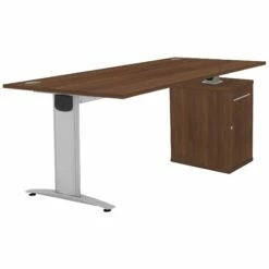 Protocol IBeam Rectangular Desk With Cupboard Pedestal