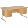 Commerce II Rectangular Desk With Double Fixed Pedestals -EQUIP4WORK Sales 036414