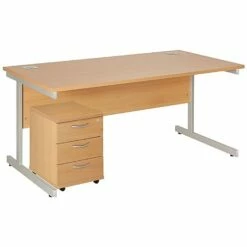 Commerce II Rectangular Desks With Mobile Pedestal