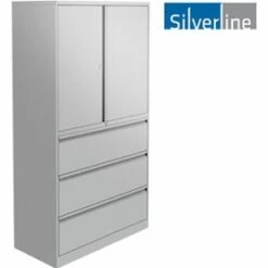 Silverline Combi:Store Cupboard & Drawer Combination Units