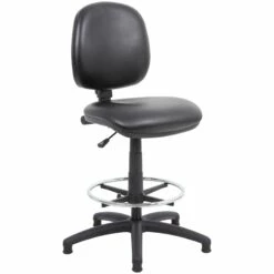 Comfort Leather Faced Draughtsman Chair
