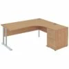 Commerce II Deluxe Ergonomic Office Desks With Desk High Pedestal -EQUIP4WORK Sales 053273