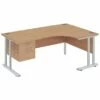 Commerce II Deluxe Ergonomic Office Desks With Fixed Pedestal -EQUIP4WORK Sales 053274