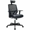 Impact Mesh Office Chair With Pocket Sprung Leather Seat -EQUIP4WORK Sales 053946