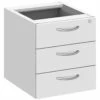 Commerce II White Fixed Pedestals -EQUIP4WORK Sales 055794