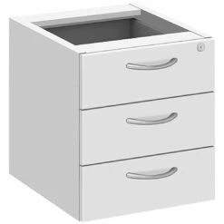 Commerce II White Fixed Pedestals