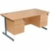 NEXT DAY Karbon K1 Rectangular Cantilever Office Desks With Double Fixed Pedestals -EQUIP4WORK Sales 057454