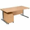 NEXT DAY Karbon K1 Rectangular Cantilever Office Desks With Under Desk Mobile Pedestal -EQUIP4WORK Sales 058606