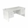 NEXT DAY Karbon K2 Rectangular Panel End Office Desks With Double Fixed Pedestals -EQUIP4WORK Sales 058754
