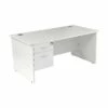 NEXT DAY Karbon K2 Rectangular Panel End Office Desks With Single Fixed Pedestal -EQUIP4WORK Sales 058763