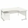 Next Day Vogue White Ergonomic Cantilever Desks With Mobile Pedestal 1 Next Day Vogue White Ergonomic Cantilever Desks With Mobile Pedestal -EQUIP4WORK Sales 061514