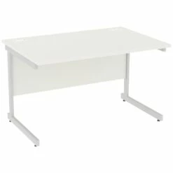 Next Day Vogue White Rectangular Cantilever Desks