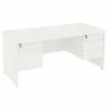 Next Day Vogue White Rectangular Panel End Desks With Double Fixed Pedestals -EQUIP4WORK Sales 061770