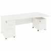 Next Day Vogue White Wave Cantilever Desks With Desk High & Mobile Pedestal -EQUIP4WORK Sales 061773