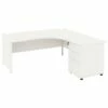 Next Day Vogue White Ergonomic Panel End Desks With Desk High Pedestal -EQUIP4WORK Sales 061785
