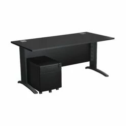 Next Day Karbon K5 IT Desks With Metal Low Mobile Pedestal