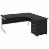 Next Day Eclipse Black Ergonomic Cantilever Desks With Desk High Pedestal -EQUIP4WORK Sales 063282