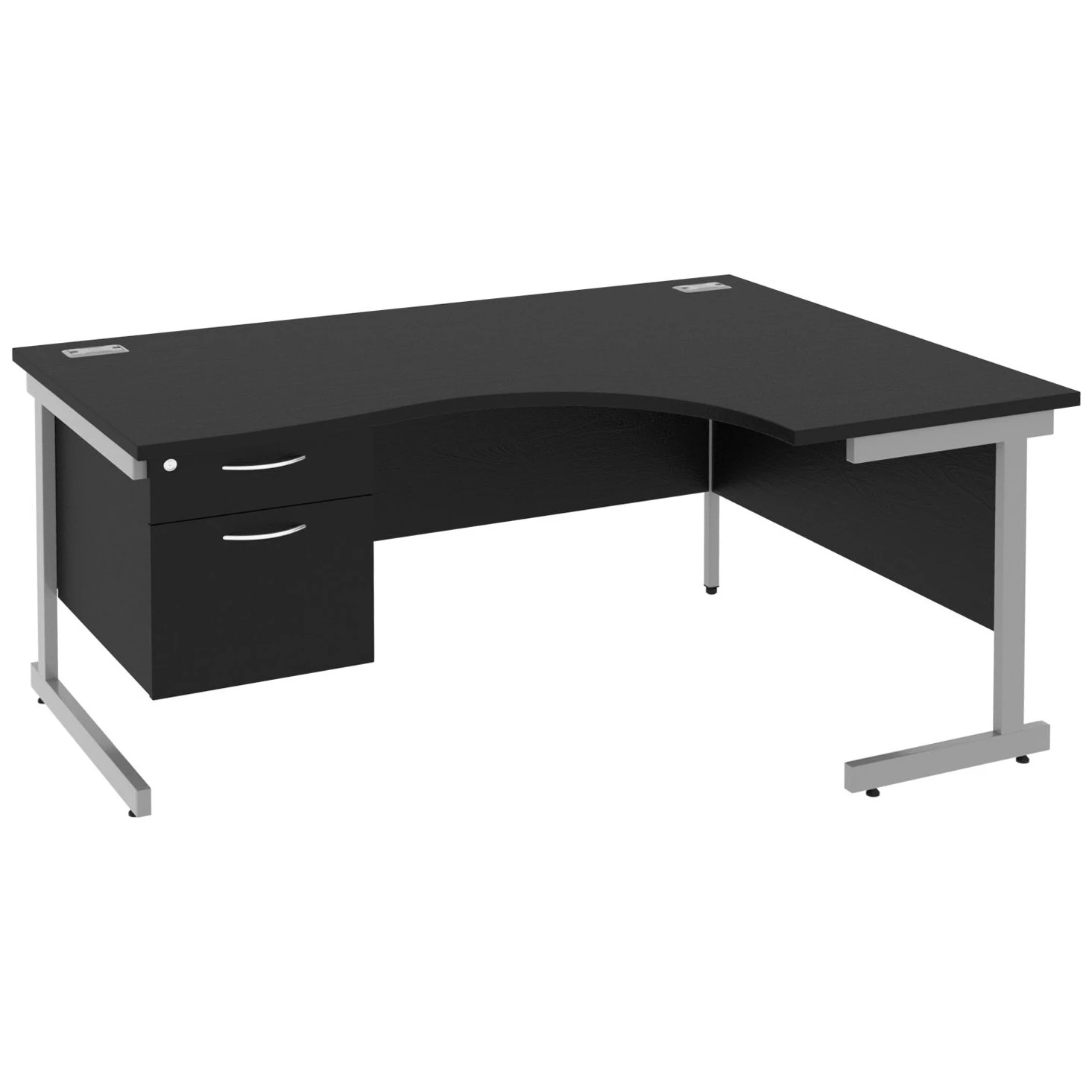 Next Day Eclipse Black Ergonomic Cantilever Desks With Single Fixed Pedestal 3 Next Day Eclipse Black Ergonomic Cantilever Desks With Single Fixed Pedestal