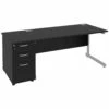 Next Day Eclipse Black Rectangular Cantilever Desks With Desk High Pedestal -EQUIP4WORK Sales 063291