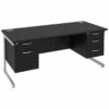Next Day Eclipse Black Rectangular Cantilever Desks With Double Fixed Pedestals -EQUIP4WORK Sales 063292