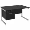 Next Day Eclipse Black Rectangular Cantilever Desks With Single Fixed Pedestal 1 Next Day Eclipse Black Rectangular Cantilever Desks With Single Fixed Pedestal -EQUIP4WORK Sales 063294