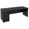 Next Day Eclipse Black Rectangular Panel End Desks With Desk High Pedestal 2 Next Day Eclipse Black Rectangular Panel End Desks With Desk High Pedestal -EQUIP4WORK Sales 063296