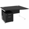 Next Day Eclipse Black Wave Cantilever Desks With Mobile Pedestal -EQUIP4WORK Sales 063303