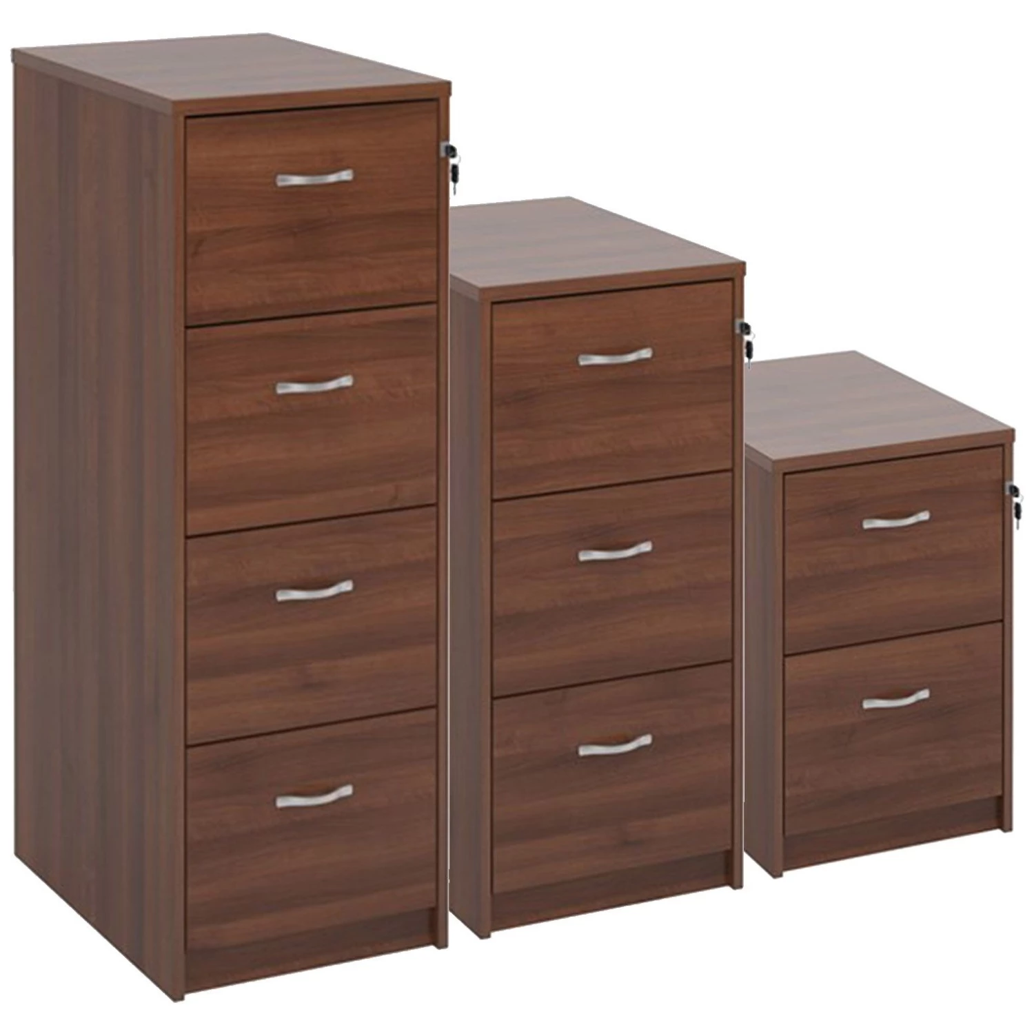 Malbec II Walnut Filing Cabinets 3 Malbec II Walnut Filing Cabinets
