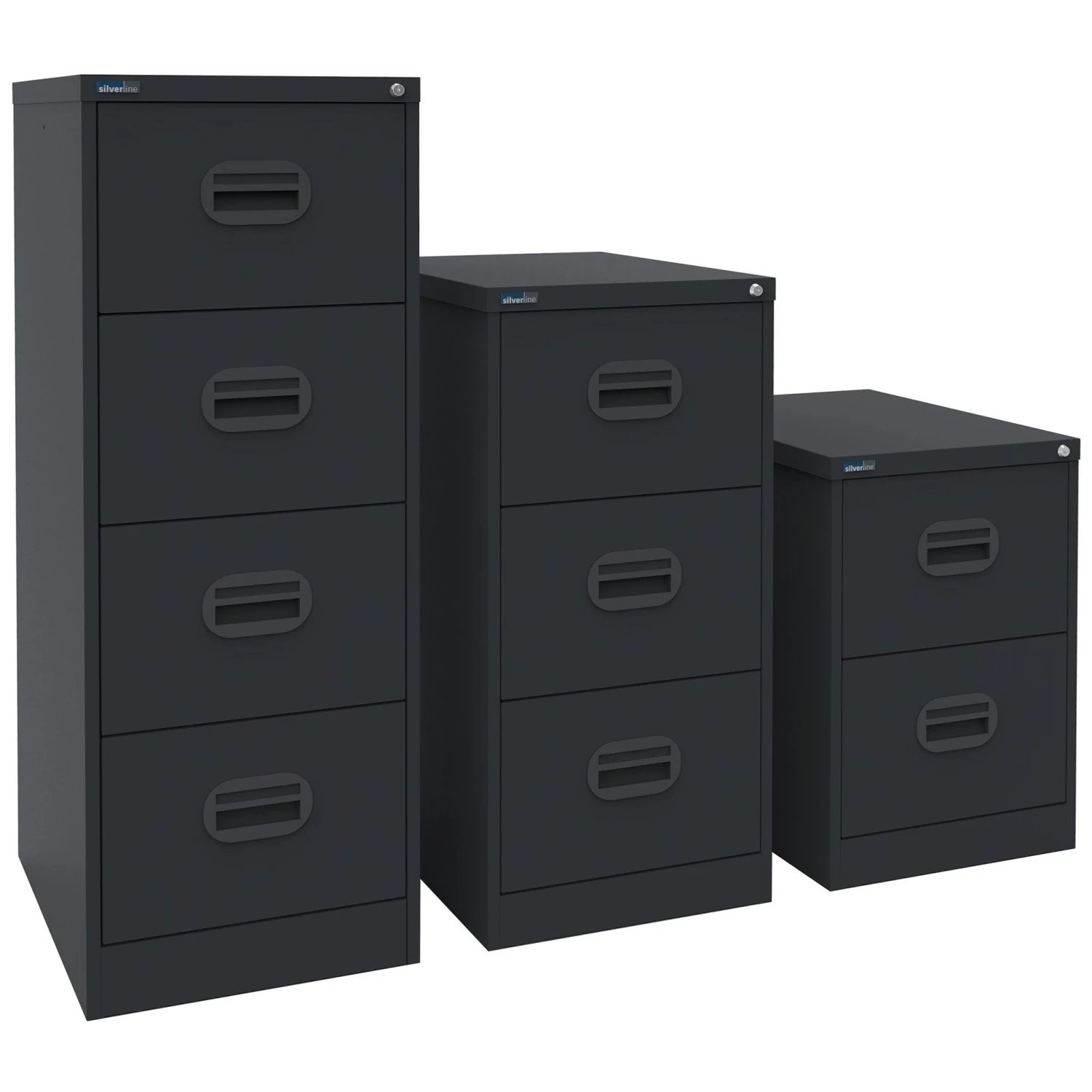Silverline Kontrax Filing Cabinets 3 Silverline Kontrax Filing Cabinets