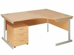 Commerce II Ergonomic Desks With Mobile Pedestal