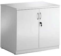 White Lumina High Gloss Double Door Cupboard