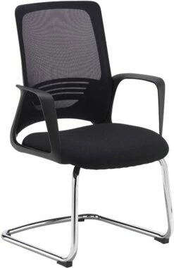 Raven Mesh Cantilever Visitor Chair