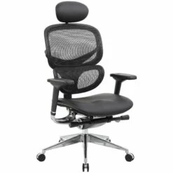 InSync 24 Hour Mesh Office Chair With Leather Seat & Headrest