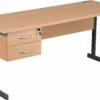 NEXT DAY Karbon K1 Compact Rectangular Cantilever Office Desks With Single Fixed Pedestal -EQUIP4WORK Sales 072840