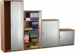 Karbon Tambour Door Wooden Office Cupboards