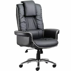 Windsor Black Enviro Leather Faced Manager Armchair