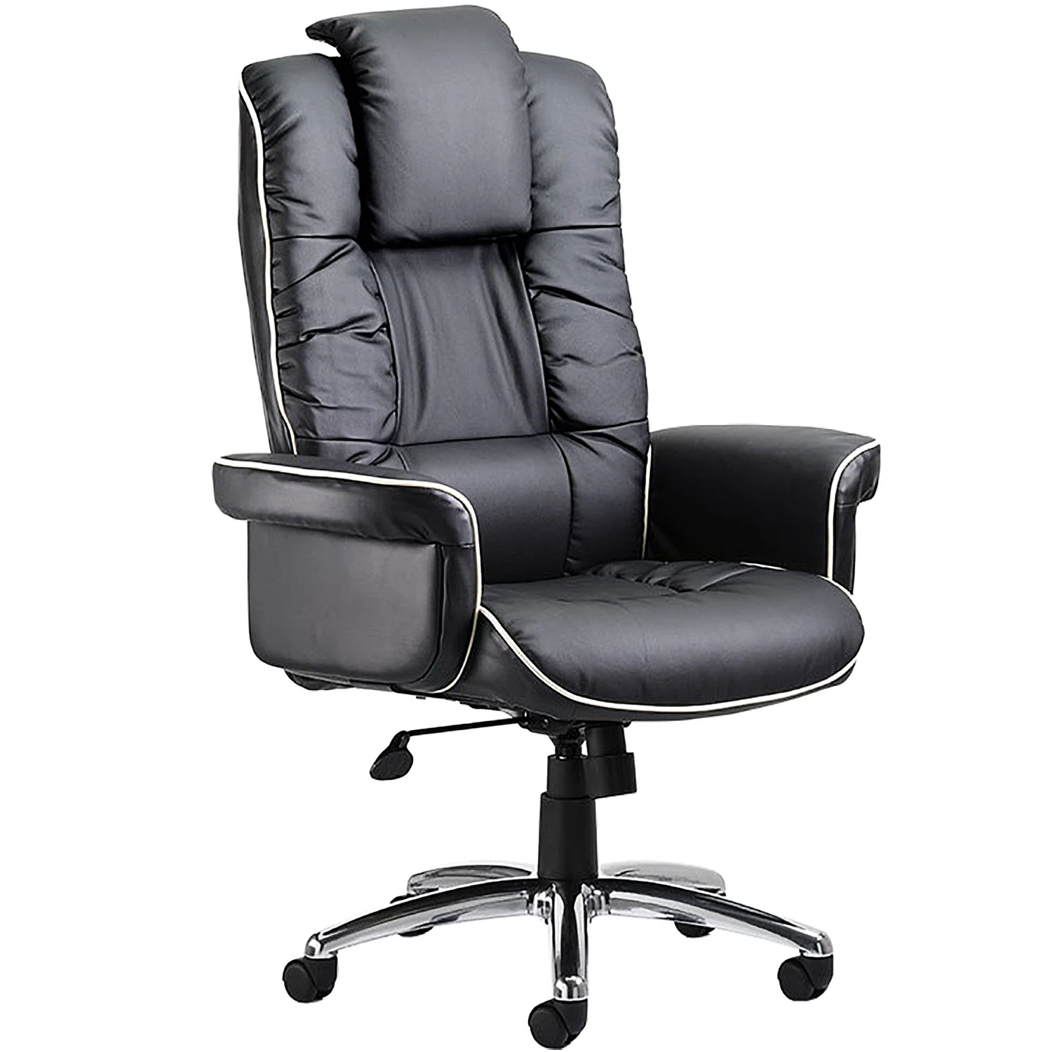Windsor Black Enviro Leather Faced Manager Armchair 3 Windsor Black Enviro Leather Faced Manager Armchair